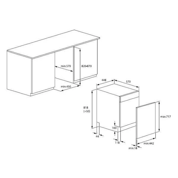 Товар Встраиваемая посудомоечная машина Hotpoint-Ariston HIS 2D85 DWT VSK2278904