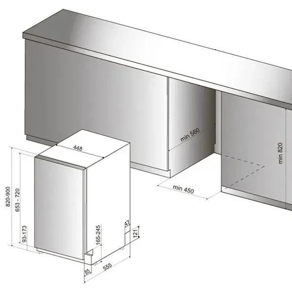 Товар Встраиваемая посудомоечная машина Indesit DSIE 2B10 VSK2284529