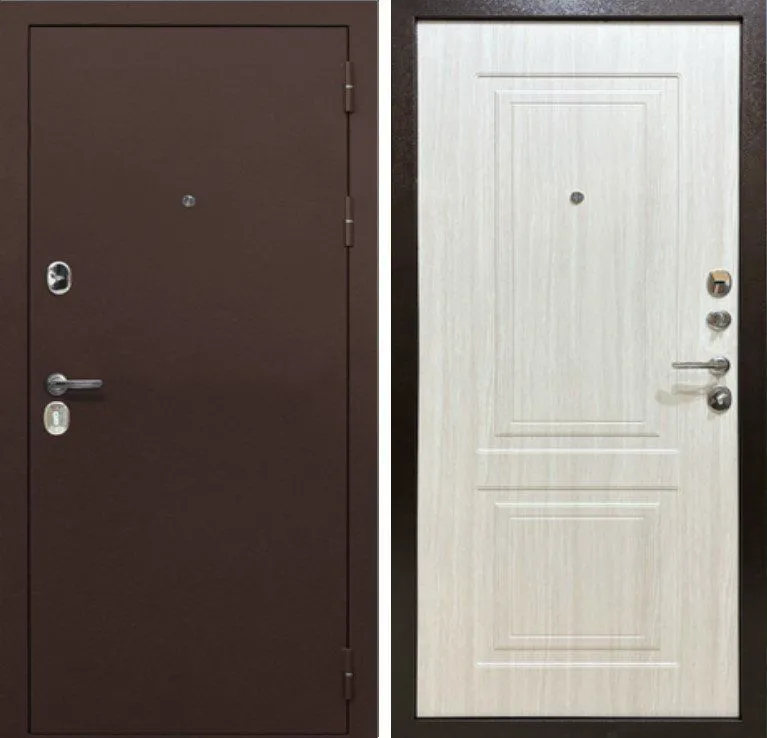 Дверь MXD Союз 90мм Антик Медь - панель Лиственница беленая DIS007238